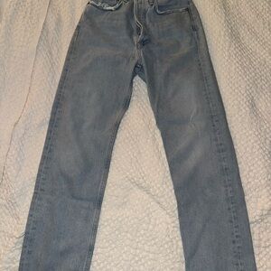 Agolde Men's Light Blue Straight Jeans